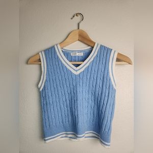 Shein Girls Blue Knit Vest